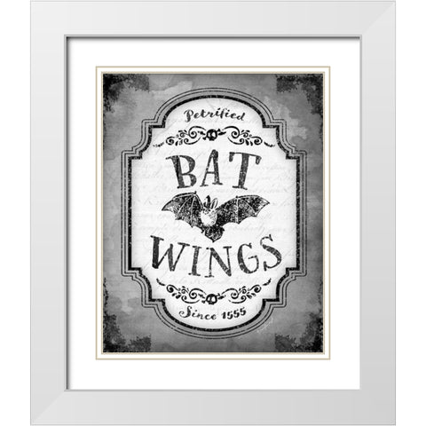 Bat Wings White Modern Wood Framed Art Print with Double Matting by Pugh, Jennifer