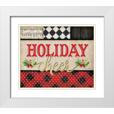 Holiday Cheer White Modern Wood Framed Art Print with Double Matting by Pugh, Jennifer