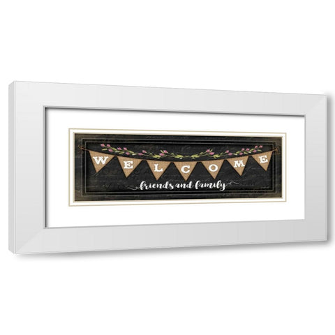 Welcome White Modern Wood Framed Art Print with Double Matting by Pugh, Jennifer