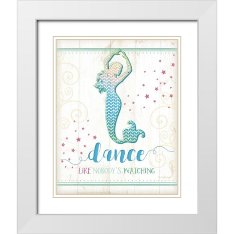 Dance Mermaid White Modern Wood Framed Art Print with Double Matting by Pugh, Jennifer