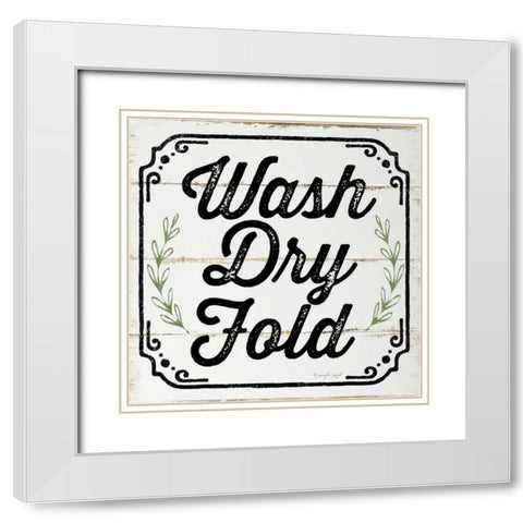 Wash, Dry, Fold, II White Modern Wood Framed Art Print with Double Matting by Pugh, Jennifer