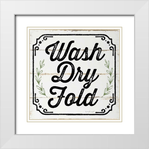 Wash, Dry, Fold, II White Modern Wood Framed Art Print with Double Matting by Pugh, Jennifer