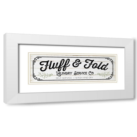 Fluff and Fold White Modern Wood Framed Art Print with Double Matting by Pugh, Jennifer