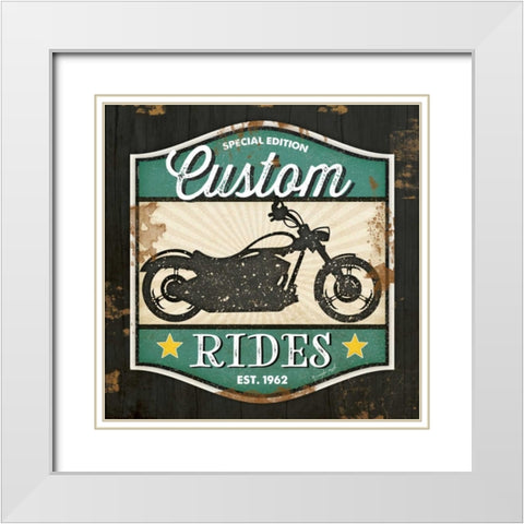 Custom Rides White Modern Wood Framed Art Print with Double Matting by Pugh, Jennifer