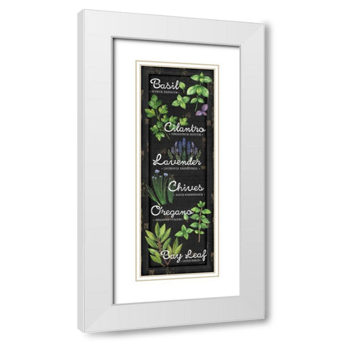 Herbs II White Modern Wood Framed Art Print with Double Matting by Pugh, Jennifer