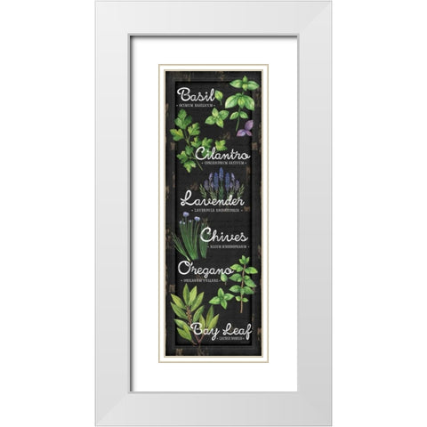 Herbs II White Modern Wood Framed Art Print with Double Matting by Pugh, Jennifer