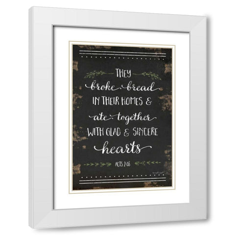 They Broke Bread I White Modern Wood Framed Art Print with Double Matting by Pugh, Jennifer