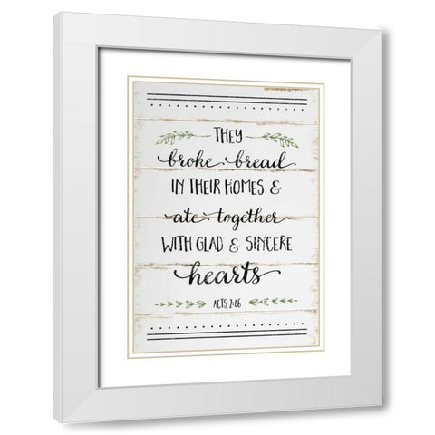 They Broke Bread II White Modern Wood Framed Art Print with Double Matting by Pugh, Jennifer