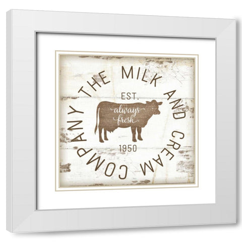 Milk and Cream Company II White Modern Wood Framed Art Print with Double Matting by Pugh, Jennifer