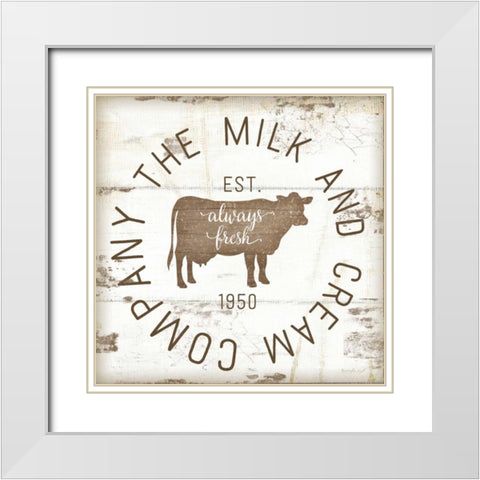 Milk and Cream Company II White Modern Wood Framed Art Print with Double Matting by Pugh, Jennifer