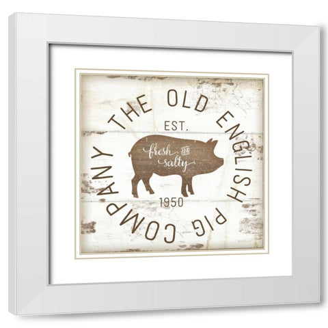 The Old Pig Company II White Modern Wood Framed Art Print with Double Matting by Pugh, Jennifer