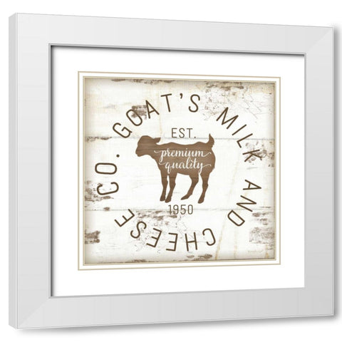 Goats Milk and Cheese Co. II White Modern Wood Framed Art Print with Double Matting by Pugh, Jennifer