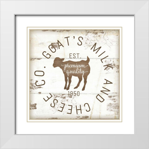 Goats Milk and Cheese Co. II White Modern Wood Framed Art Print with Double Matting by Pugh, Jennifer