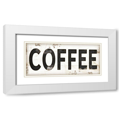 Coffee White Modern Wood Framed Art Print with Double Matting by Pugh, Jennifer