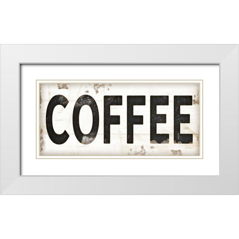 Coffee White Modern Wood Framed Art Print with Double Matting by Pugh, Jennifer