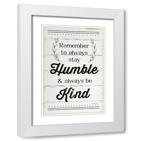 Humble and Kind II White Modern Wood Framed Art Print with Double Matting by Pugh, Jennifer