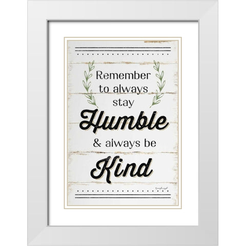 Humble and Kind II White Modern Wood Framed Art Print with Double Matting by Pugh, Jennifer