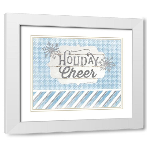 Holiday Cheer White Modern Wood Framed Art Print with Double Matting by Pugh, Jennifer