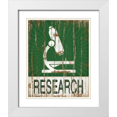 Research White Modern Wood Framed Art Print with Double Matting by Pugh, Jennifer