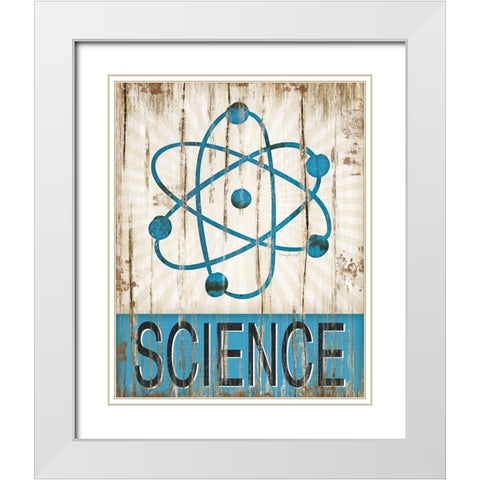 Science White Modern Wood Framed Art Print with Double Matting by Pugh, Jennifer