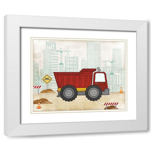 Truck White Modern Wood Framed Art Print with Double Matting by Pugh, Jennifer