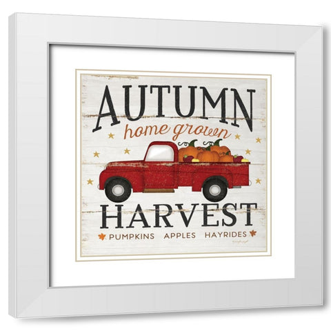 Autumn Harvest White Modern Wood Framed Art Print with Double Matting by Pugh, Jennifer