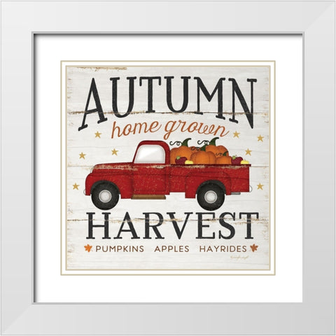 Autumn Harvest White Modern Wood Framed Art Print with Double Matting by Pugh, Jennifer