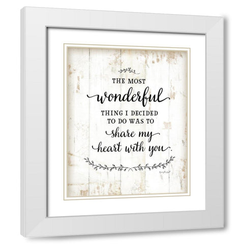 The Most Wonderful Things White Modern Wood Framed Art Print with Double Matting by Pugh, Jennifer