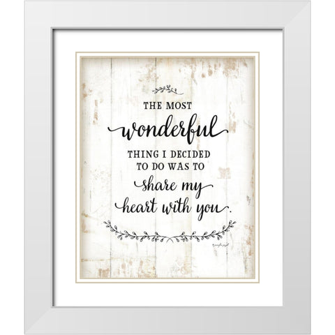 The Most Wonderful Things White Modern Wood Framed Art Print with Double Matting by Pugh, Jennifer