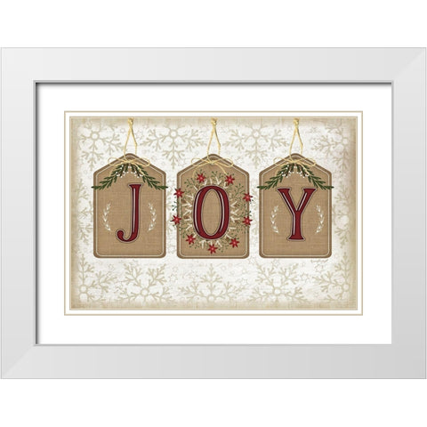 Joy White Modern Wood Framed Art Print with Double Matting by Pugh, Jennifer