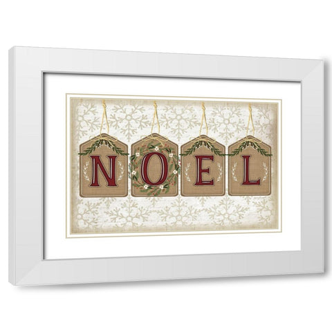 Noel White Modern Wood Framed Art Print with Double Matting by Pugh, Jennifer