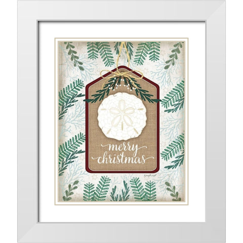 Coastal Christmas I White Modern Wood Framed Art Print with Double Matting by Pugh, Jennifer