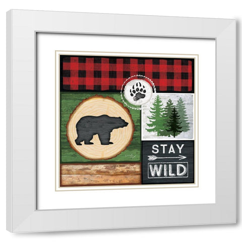 Stay Wild White Modern Wood Framed Art Print with Double Matting by Pugh, Jennifer