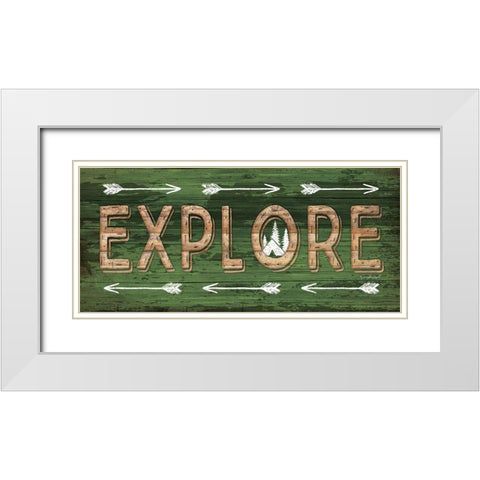 Explore White Modern Wood Framed Art Print with Double Matting by Pugh, Jennifer