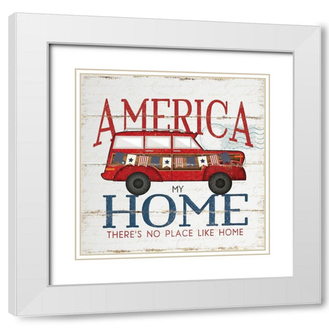 America Home White Modern Wood Framed Art Print with Double Matting by Pugh, Jennifer