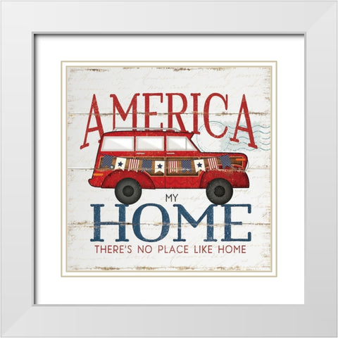 America Home White Modern Wood Framed Art Print with Double Matting by Pugh, Jennifer