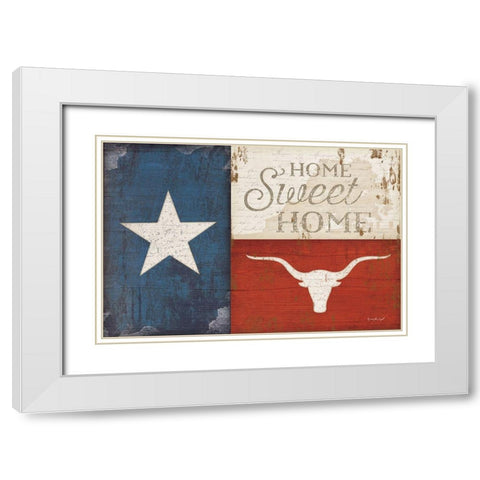 Home Sweet Home White Modern Wood Framed Art Print with Double Matting by Pugh, Jennifer