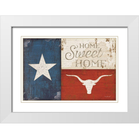 Home Sweet Home White Modern Wood Framed Art Print with Double Matting by Pugh, Jennifer