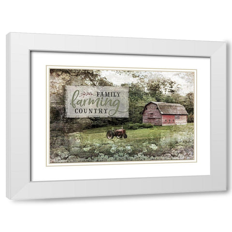 Farm, Family, Country White Modern Wood Framed Art Print with Double Matting by Pugh, Jennifer