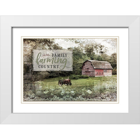 Farm, Family, Country White Modern Wood Framed Art Print with Double Matting by Pugh, Jennifer