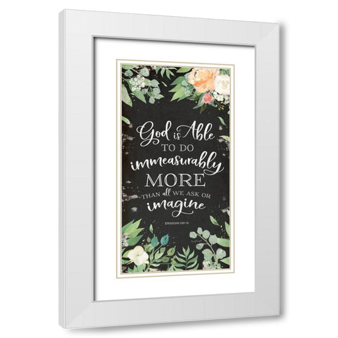 God is Able White Modern Wood Framed Art Print with Double Matting by Pugh, Jennifer