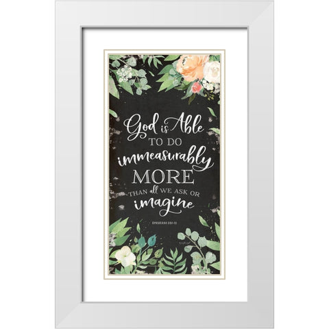 God is Able White Modern Wood Framed Art Print with Double Matting by Pugh, Jennifer