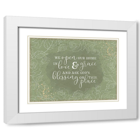 We Open Our Homes White Modern Wood Framed Art Print with Double Matting by Pugh, Jennifer