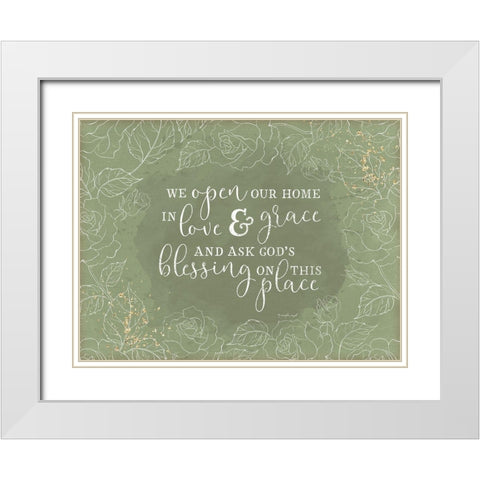 We Open Our Homes White Modern Wood Framed Art Print with Double Matting by Pugh, Jennifer