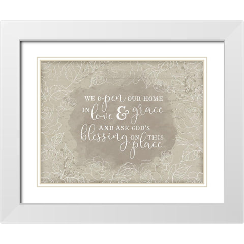 We Open Our Homes II White Modern Wood Framed Art Print with Double Matting by Pugh, Jennifer