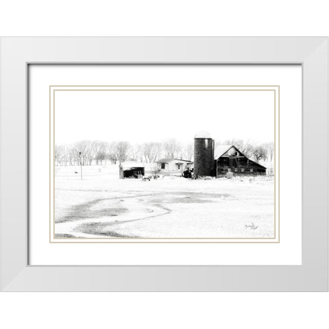 Barn IV White Modern Wood Framed Art Print with Double Matting by Pugh, Jennifer