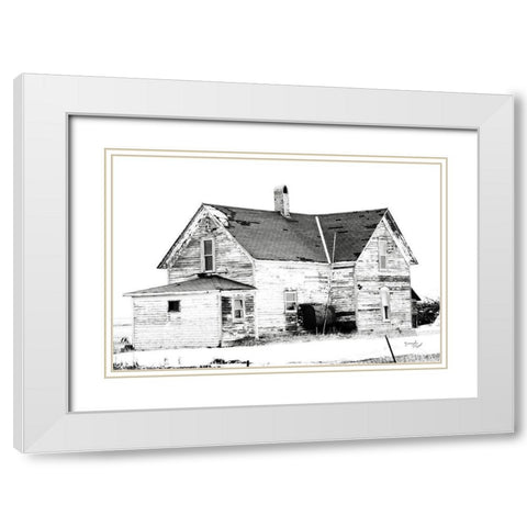 Old House White Modern Wood Framed Art Print with Double Matting by Pugh, Jennifer