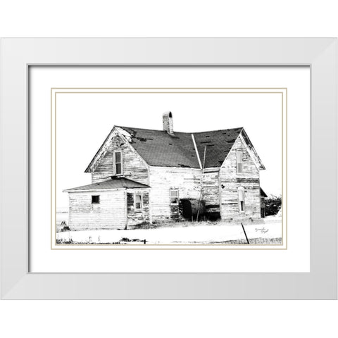 Old House White Modern Wood Framed Art Print with Double Matting by Pugh, Jennifer
