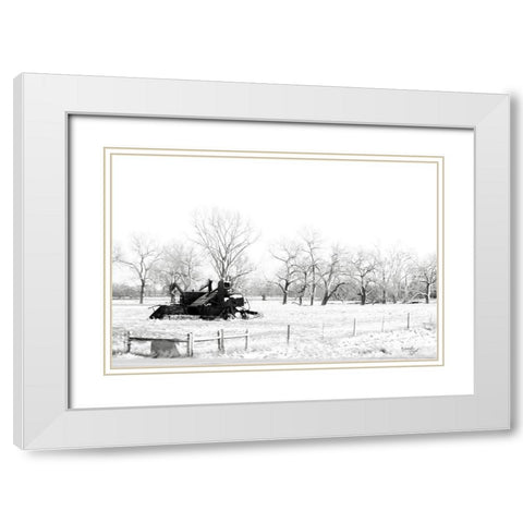 Tractor VII White Modern Wood Framed Art Print with Double Matting by Pugh, Jennifer