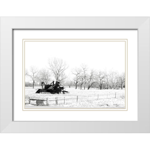 Tractor VII White Modern Wood Framed Art Print with Double Matting by Pugh, Jennifer